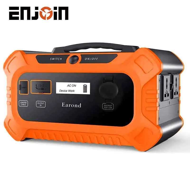 

Портативная электростанция с большой емкостью 220 В переменного тока, 110 В, 500 Вт, USB, 5 В постоянного тока, 12 В, внешний аккумулятор, литиевая бат...