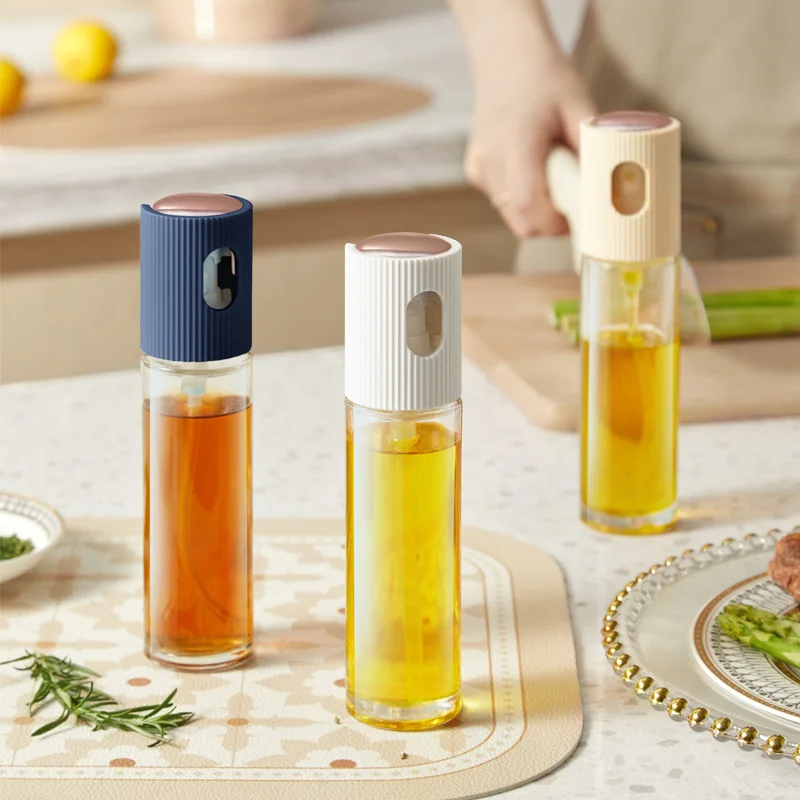 

Kitchen Push Type Spray Olive Oil Sprayer Bottle Pump Oil Glass Pot Grill BBQ Tools Leak-proof Seasoning Oil Barbecue Utensils