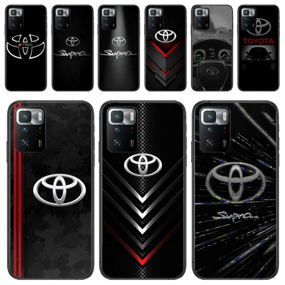 Toyotas Logo Car Fashion Phone Case For Redmi 9 9A 7A 10 8A 10A 8 Note 11 10S 7 11S Plus POCO X3 Pro Soft Silicone Phone Covers