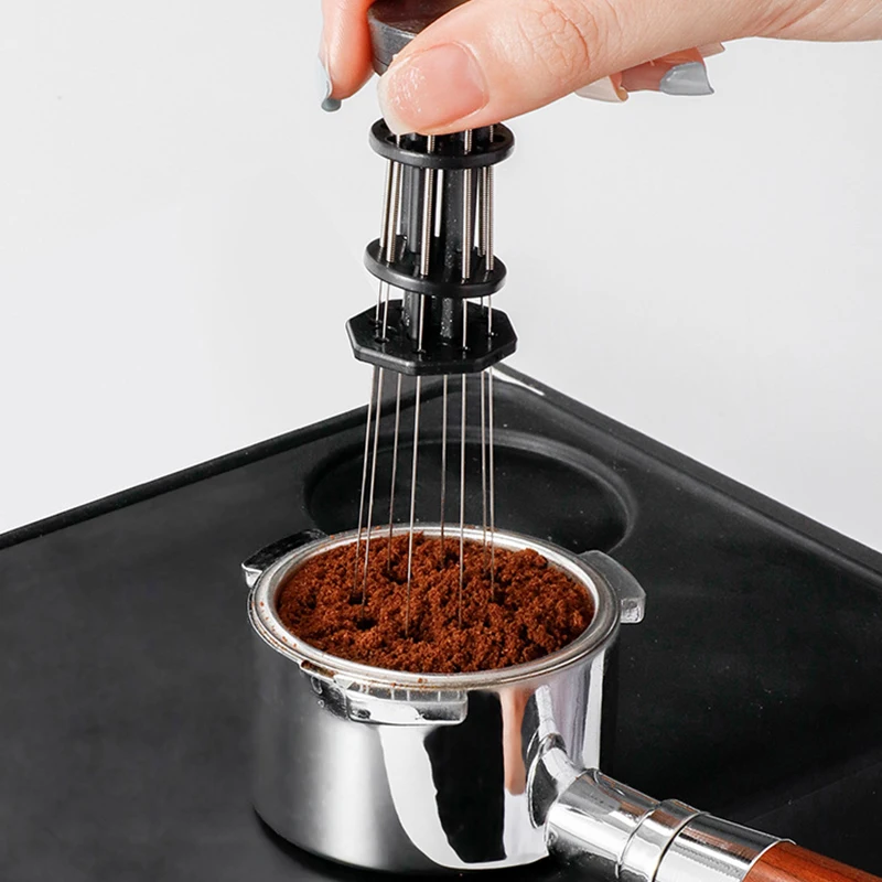 

Coffee Distributor Stainless Steel 8 Needles Powder Coffee Stirring Tool Coffee Tamper Distributor Coffee Stirrer Coffeeware