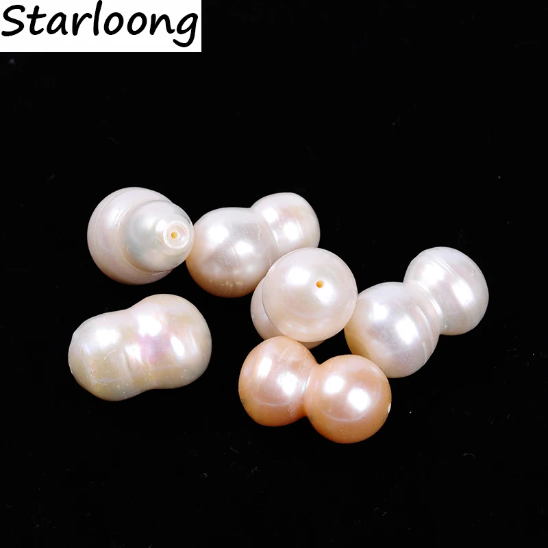 

5pcs/lot 13*20mm white "8" shape Natural freshwater Pearl Beads with hole fashion jewelry DIY for necklace pendant