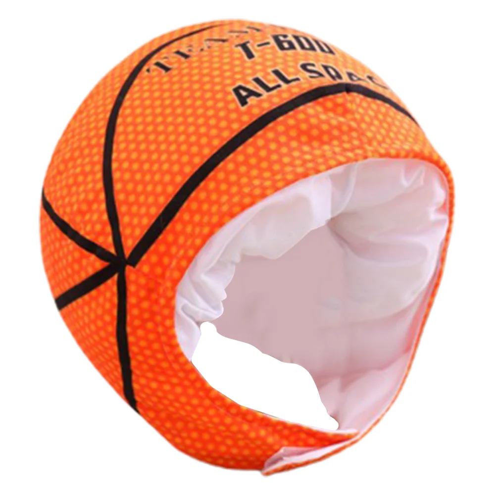 

Costume Hat Festival Cap Party Plush Stuffed Basketball Novelty Headgear Cosplay Costumes Photo Prop Funny