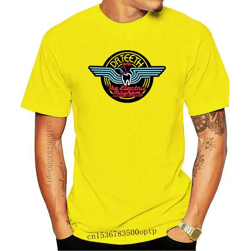 

-Camiseta de Mayhem Dr Teeth And The Electric Mayhem para hombre, camisa de Color de manga corta, 100 de algodón, divertida, clá