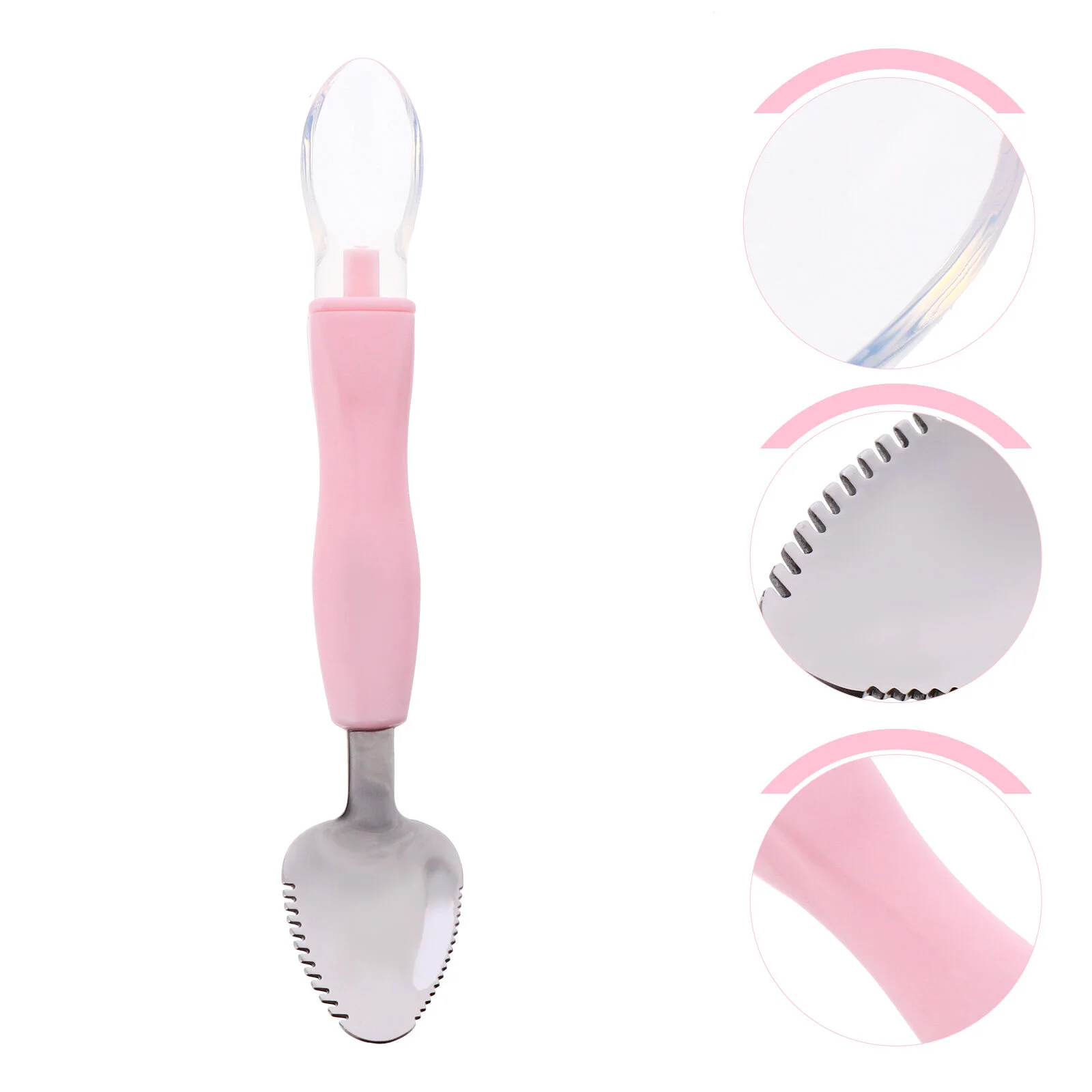 

Food Supplement Spoon Scraper Dessert Apple Mud Scraping Baby Dinnerware Set Tablespoon Silica Gel Fruit Spoons Silicone