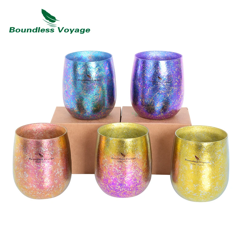 

Boundless Voyage 260ml Double-layer Titanium Colorful Beer Mug Anti-scalding Coffee Water Teacup Wine Fruit Juice Drinkware