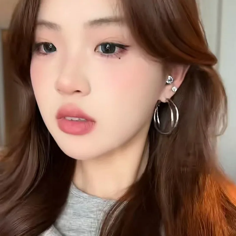 Вращающиеся минималистичные металлические круглые серьги в форме колеса