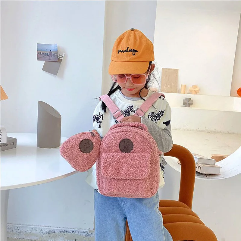 Fashion Children School Bags with Change Purse Cartoon Bear Shape Kids Backpack Kindergarten Boys and Girls Mini Messenger enlarge