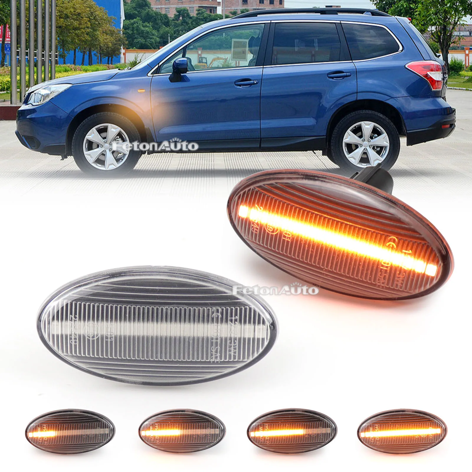 

Динамические боковые габаритные огни, дневной свет, мигающий сигнал поворота для Subaru Forester Impreza 2008 2009 2010 2011 2012-2019