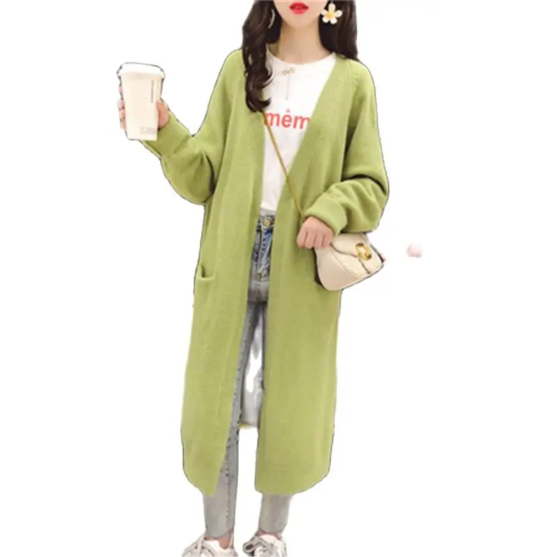 

New Long Cardigan Sweater Women's Clothing 2022 Spring Autumn Korean Loose Knitted Sweaters Coat M594