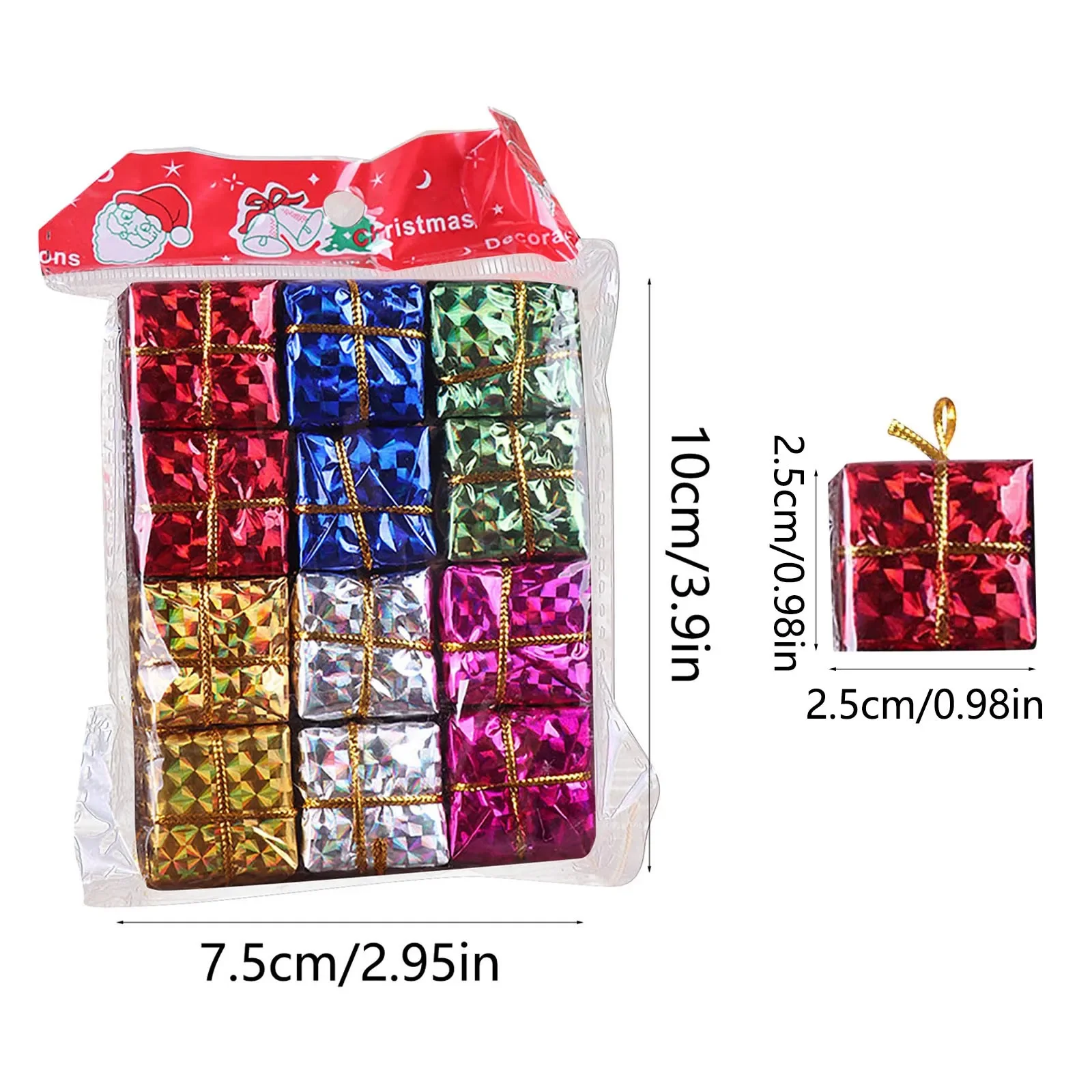 

Декоративные подвески для ёлки DAY DAY FUN, 12 шт.