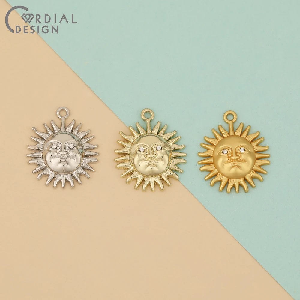 

Cordial Design 50Pcs 19*23MM DIY Charms/Earrings Pendant/Jewelry Accessories/Sun Shape/Hand Made/Jewelry Findings & Components