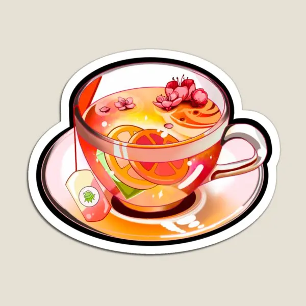 

Tea Magnet Funny Holder Toy Colorful Children Home for Fridge Organizer Baby Refrigerator Magnetic Kids Cute Stickers Decor