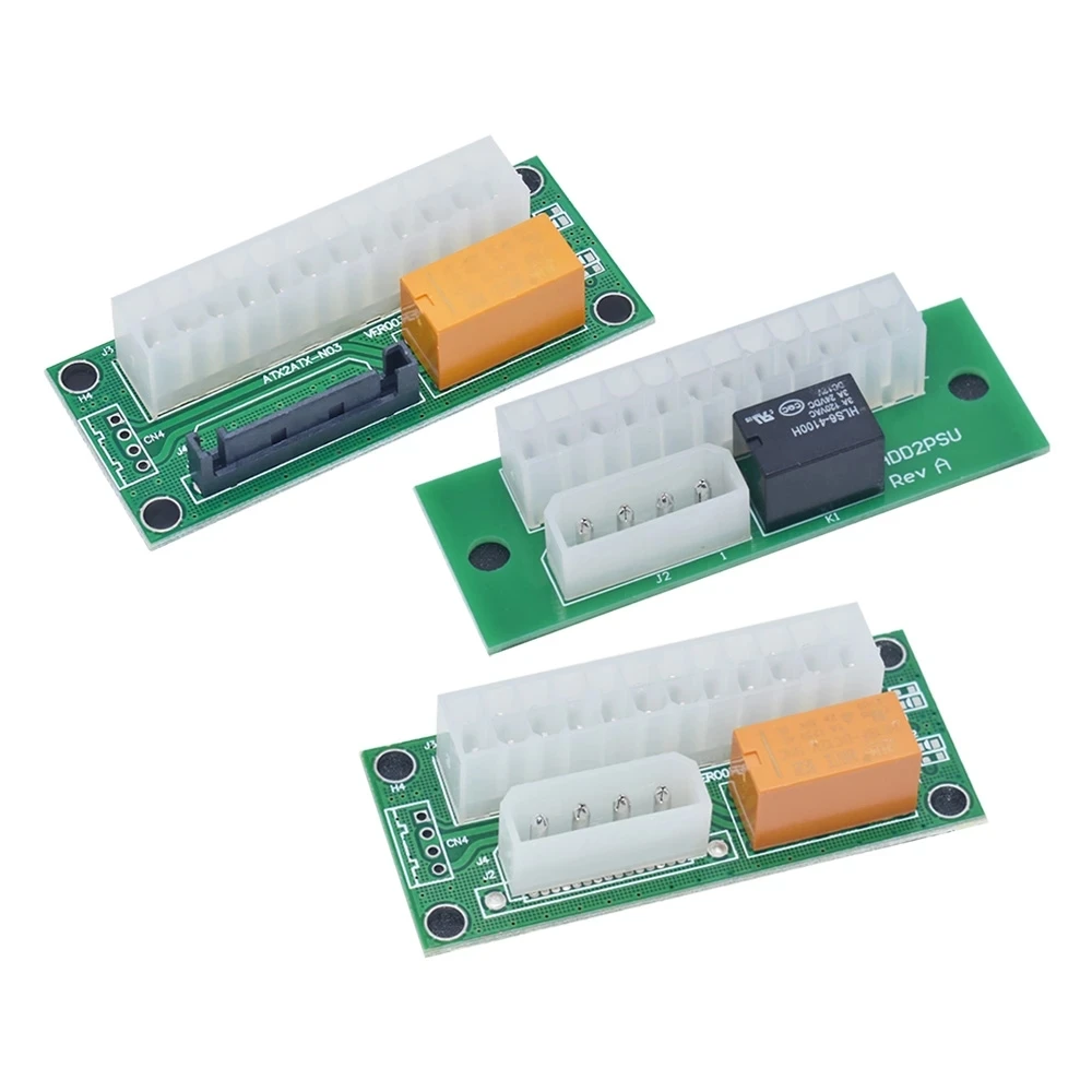 

New add2psu VER004 ATX 24Pin to Molex 4Pin SATA Dual PSU Power Supply Sync Starter Extender Cable Card For BTC Miner Machine