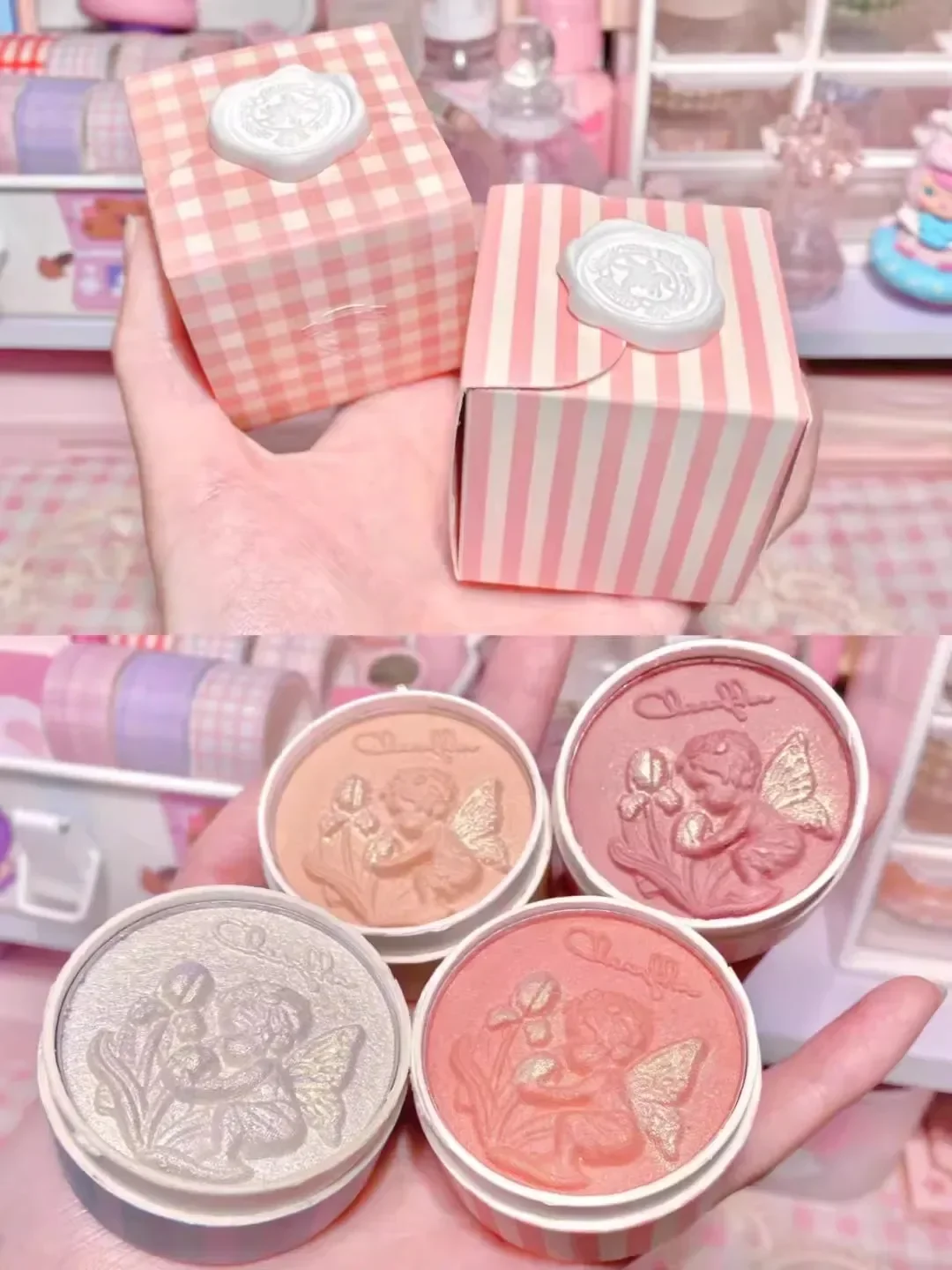 Cheerflor Ангел рельефные бриллиантовые Румяна матовый натуральный оттенок для щек