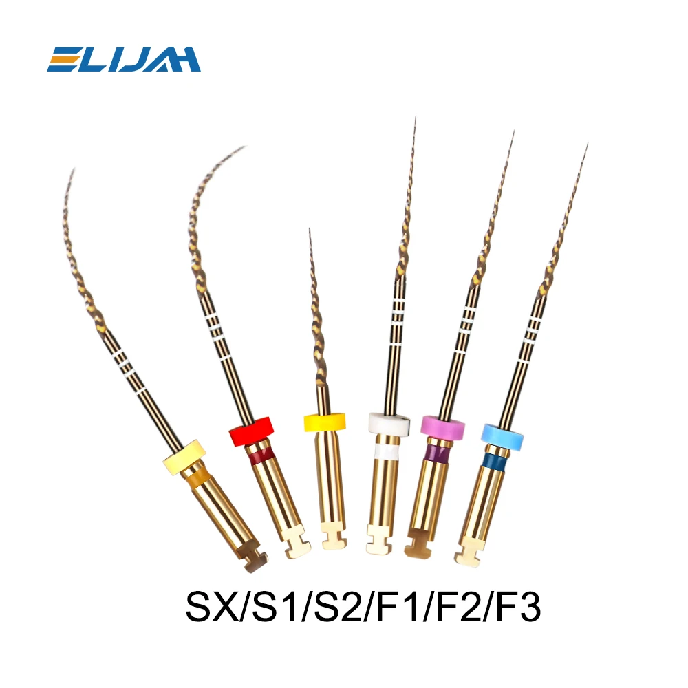 6 Упаковок Золотых Гибких Стоматологических Эндодонтических Напильников