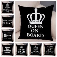 keep calm queen crown letter pillow case super soft short plush decor how you do in print cushion cover for car sofa pillowcase
