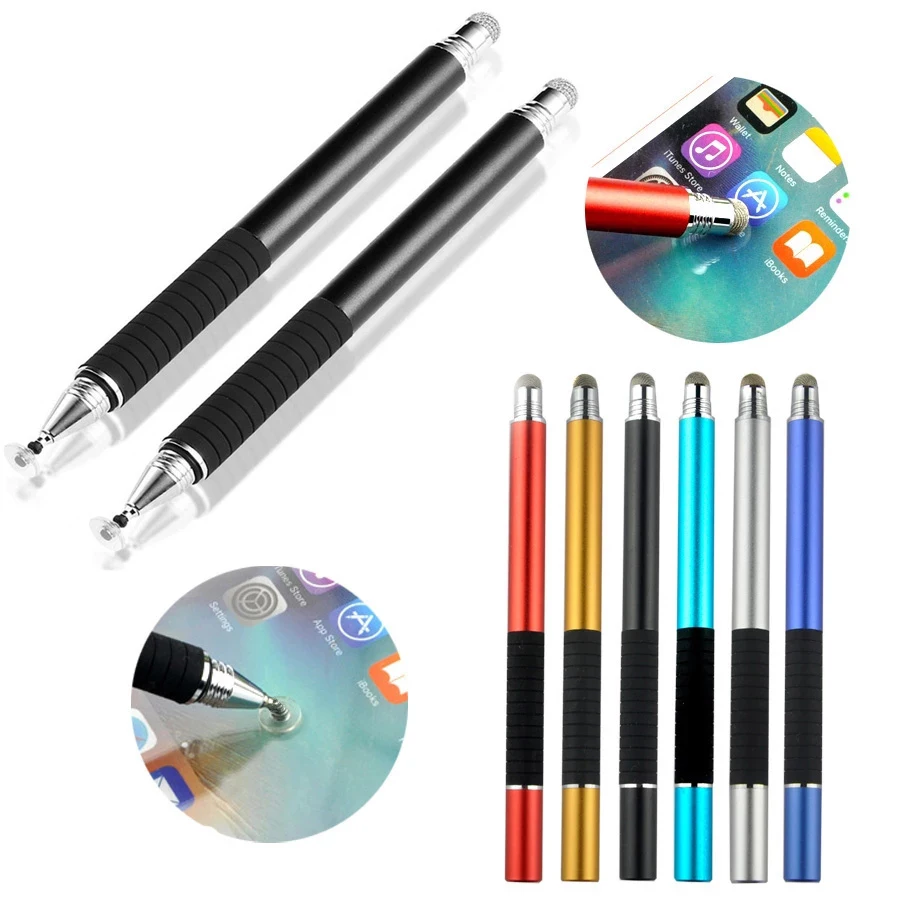 

Universal 2 In 1 Fiber Stylus Pen Drawing Tablet Capacitive Screen Touch For Ipad Iphone Samsung Mobile Phone And More