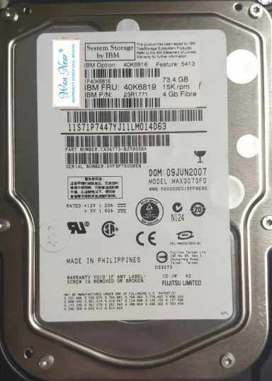 Для DS4700 73G 15K FC 5413 40K6816 40K6819 ST373554FC