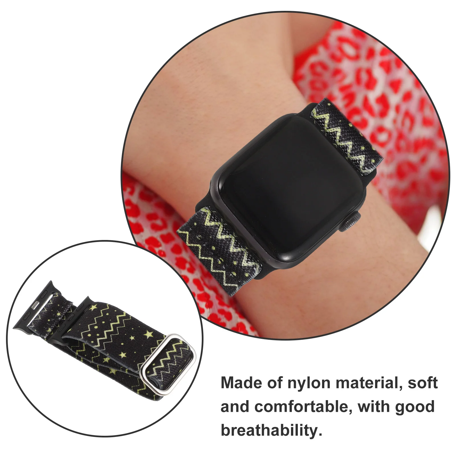 Рождественский тканый ремешок для часов ремешки умных изысканный сменный