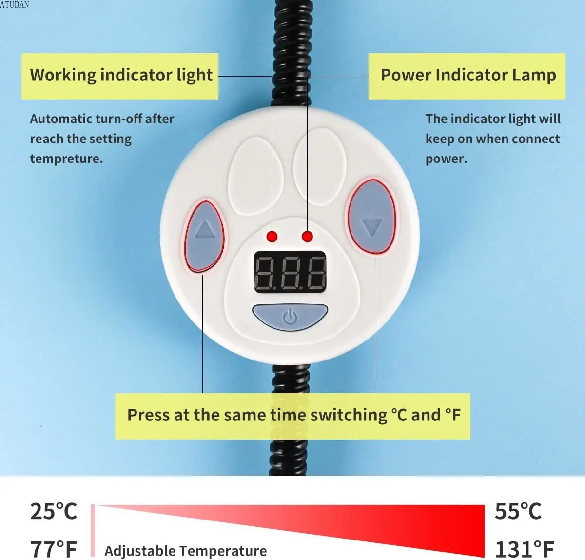 Нагревательная подушка для домашних питомцев ATUBAN домашняя теплая кровать кошек