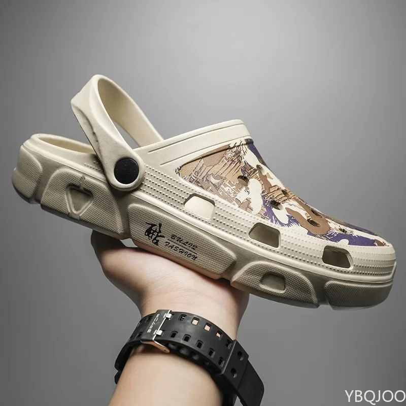 

Дышащие мужские сандалии 2022, летние мужские тапочки, 9 раздвижных садовых туфель EVA