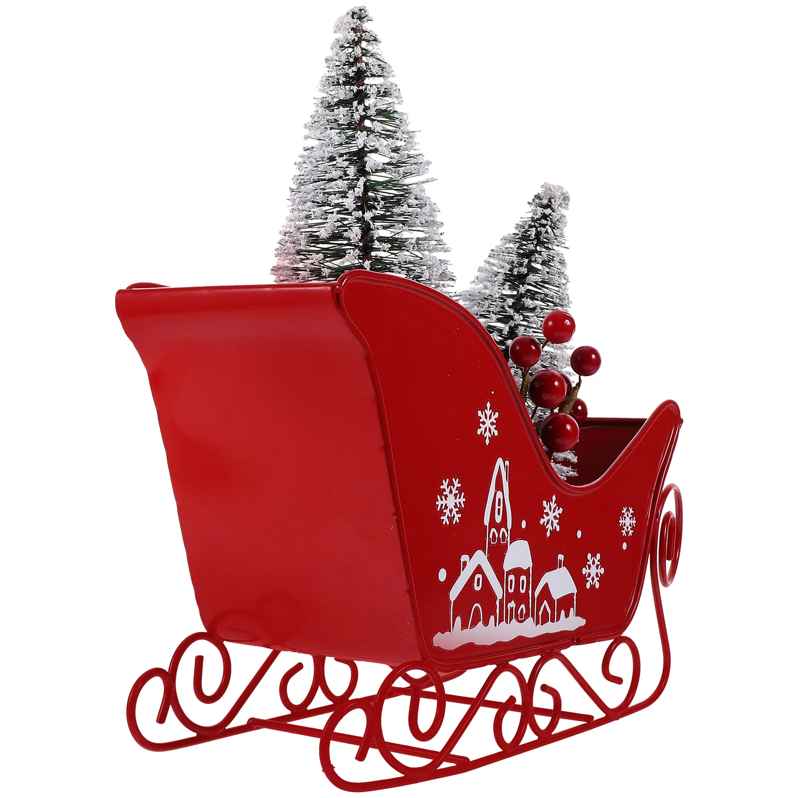 

Sleigh Table Christmas Decoration Exquisite Xmas Sleigh Model Party Favor