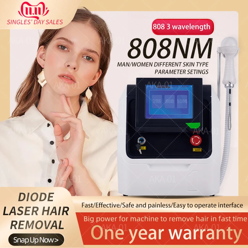 

2022 portable Diode Laser Device Hair Removal 808nm 755nm 1064nm laser hair removal machine