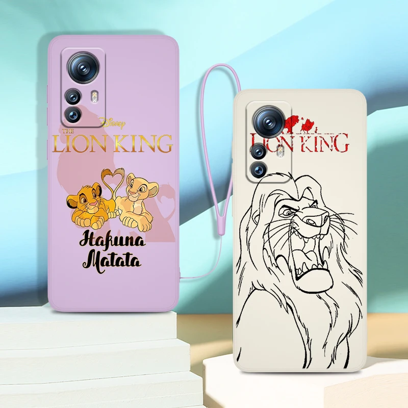 

The Lion King Disney Phone Case For Xiaomi Mi 12 12X 11i 11T 11 10 10S 10T 9 SE Pro Lite Ultra 5G Liquid Rope Cover