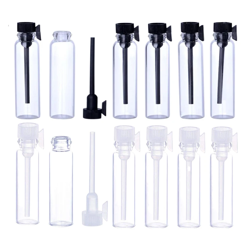 

10Pcs Empty Perfume Sample Bottles Glass Refillable Vials Container with Rod Cap For Essential Oil Aromatherapy Fragrance Liquid