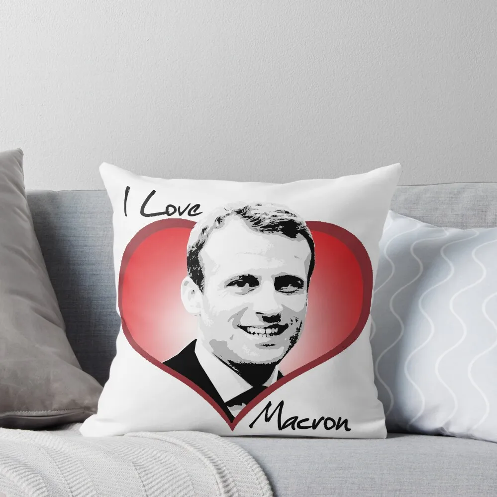 Диванная подушка I Love Макрон чехол для дивана на новый год Рождество дома