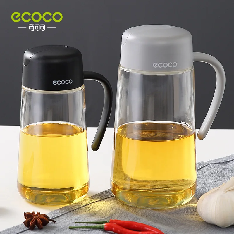 Бутылка для масла ECOCO с автоматическим открыванием и закрытием стеклянная