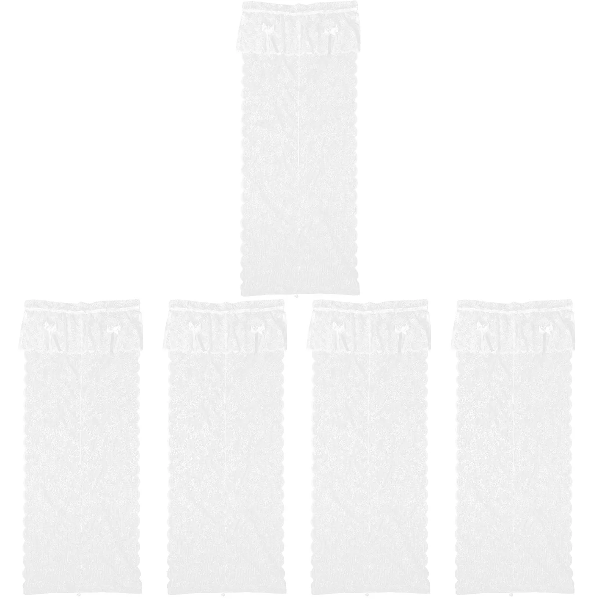 

5pcs Lace Sheer Curtain Window Decorative Lace Curtain European Style Lace Sheer