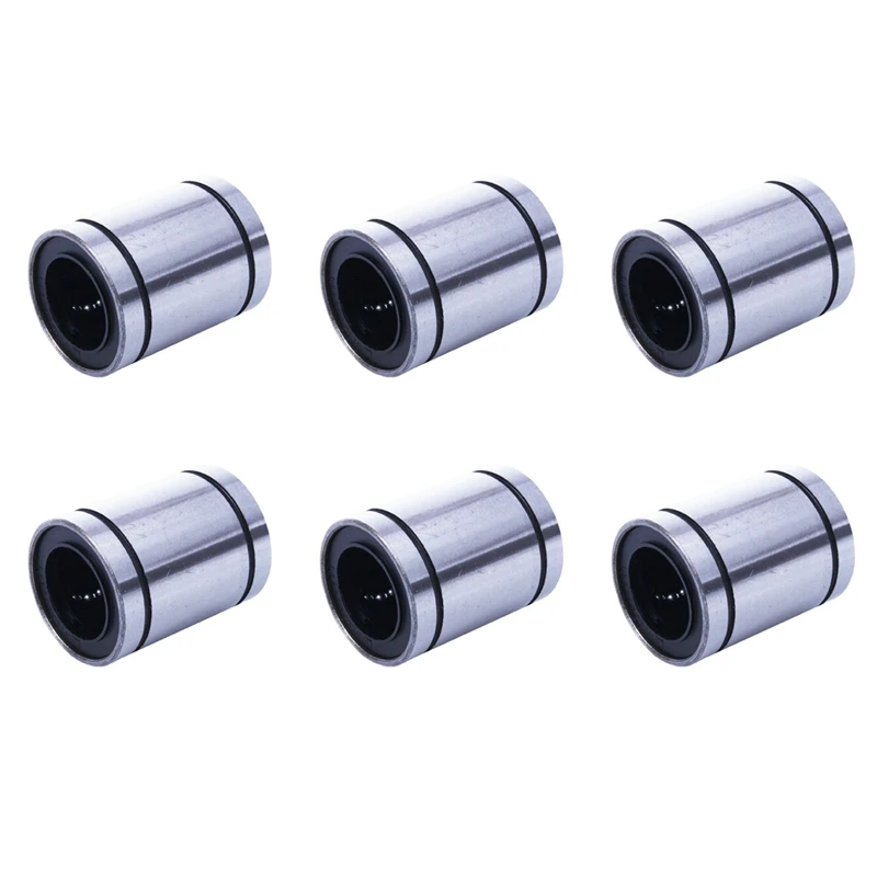 

6X LM20UU 20Mm Inside Dia Linear Motion Ball Bush Bearing Bushing Silver
