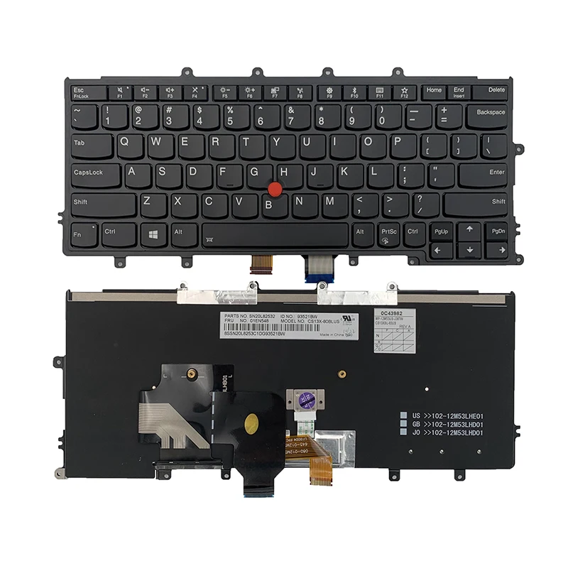 

New US Backlit Keyboard Black Frame For IBM ThinkPad X270 A275 MT 20KC 20KD Laptop keyboard