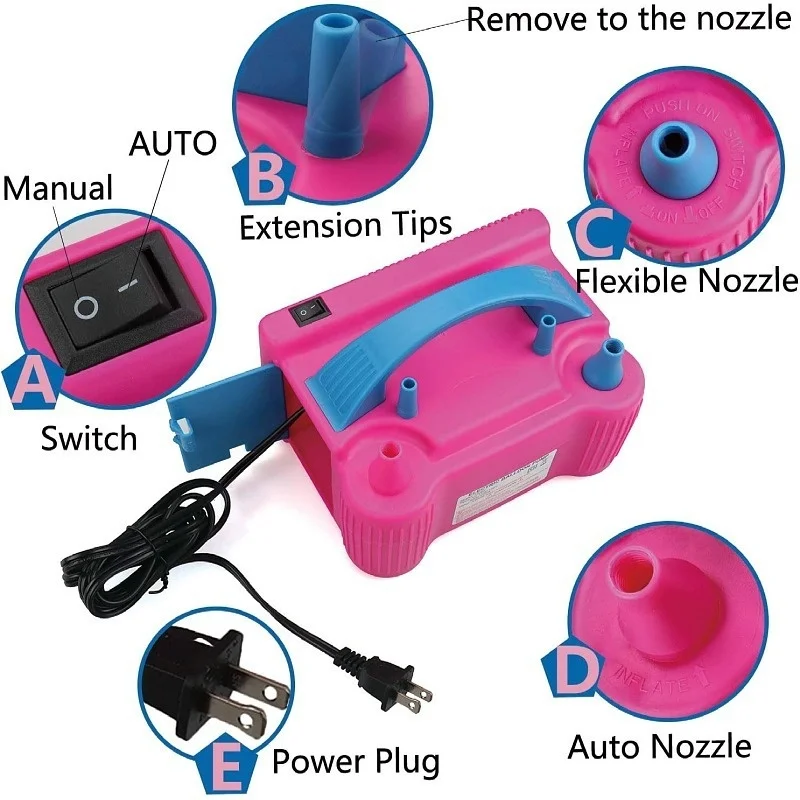 

US Australia UK European electric air pump balloon set