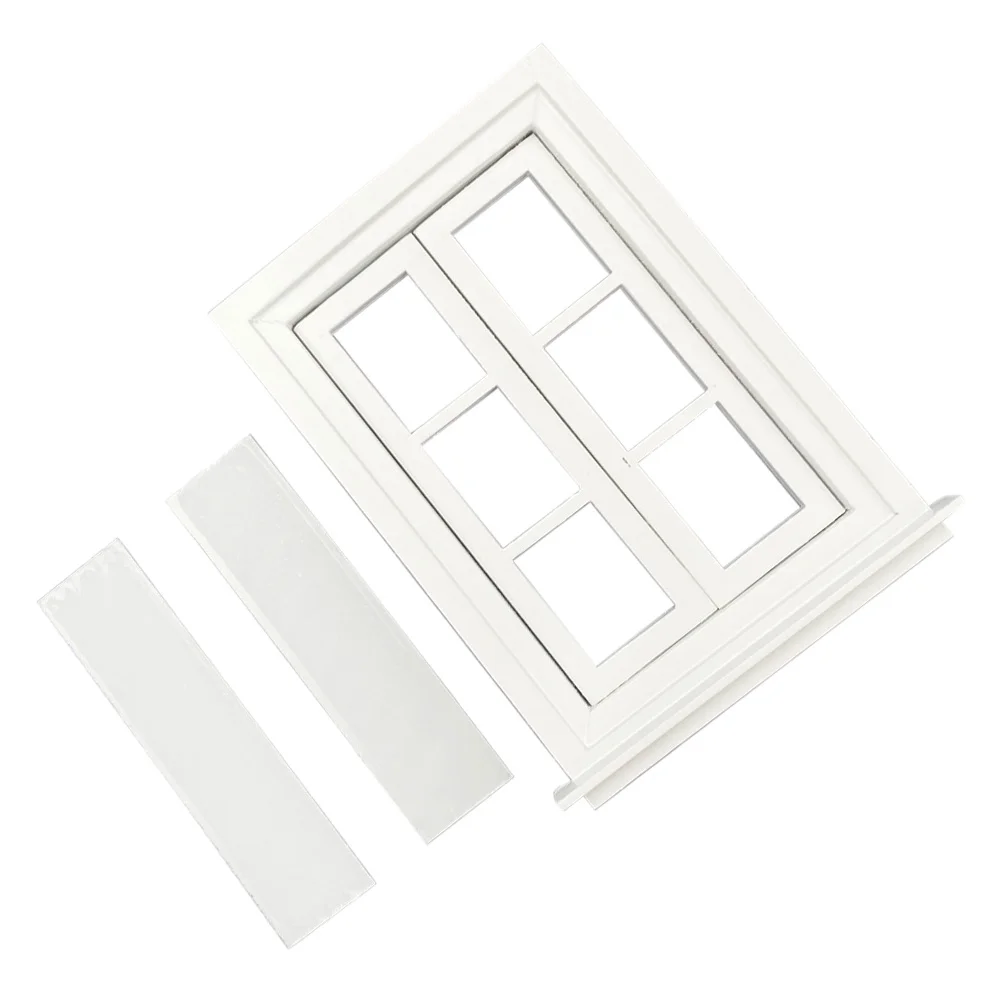 

Georgian Window DIY Crafts Ornament Miniature Furniture Model Accessories Miniatures White