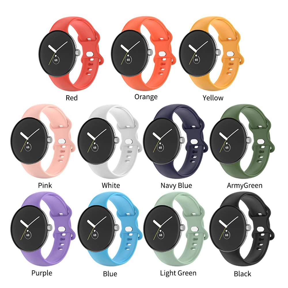 Silicone strap for Google Pixel Watch Sport Band for Pixel Watch Smartwatch Wristband Bracelet Replacement Watchband Accessories