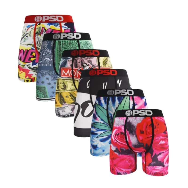 6 шт. сексуальное мужское нижнее белье-боксеры короткие модные мужские трусы с