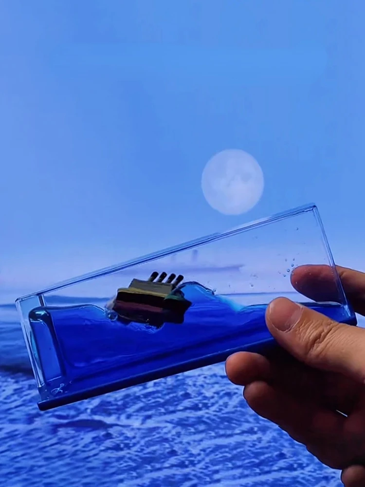 

Cruise Ship Fluid Drift Bottle Hourglass Living Room Decoration Creative Boat Sea Ornaments Home Decoration Toys Birthday Gift