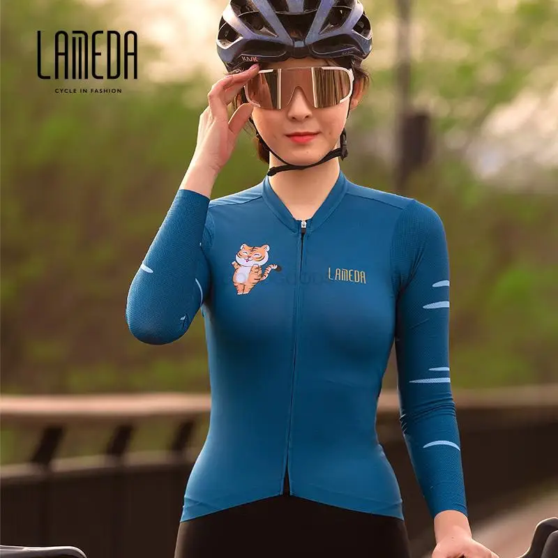 

LAMEDA Bike Summer Long Sleeve Cycling Jersey Quick-drying Fabric Jersey Storage Pocket Men Women Ventilation And Perspiration