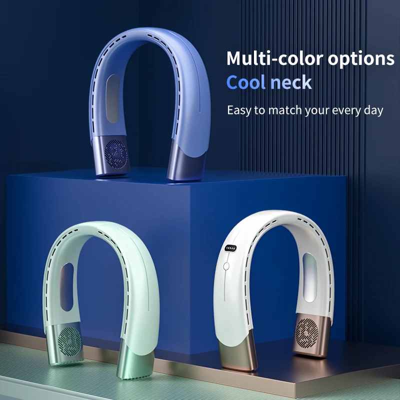 Портативный Шейный Вентилятор Перезаряжаемый Через USB Мини-электрический