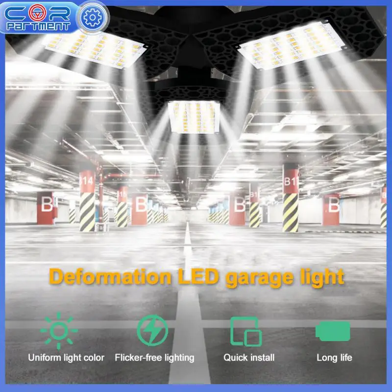 

Регулируемое потолочное освещение Промышленное освещение, светодиодная лампа для гаража 3000k/6000k 40/60/80w, деформируемая лампа 2023, 3 панели, новинка, Лидер продаж