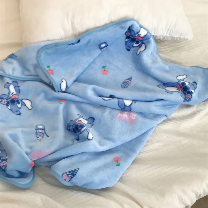 Kawaii одеяло &quotСтич&quot удобное мультяшное фланелевое мультфильм рисунок принт Girl