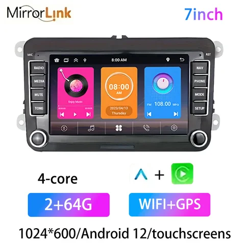 Для Volkswagen Passat B7 B6 Golf Touran Polo Tiguan Jetta 2 din автомагнитола мультимедийный плеер, Android DVD GPS