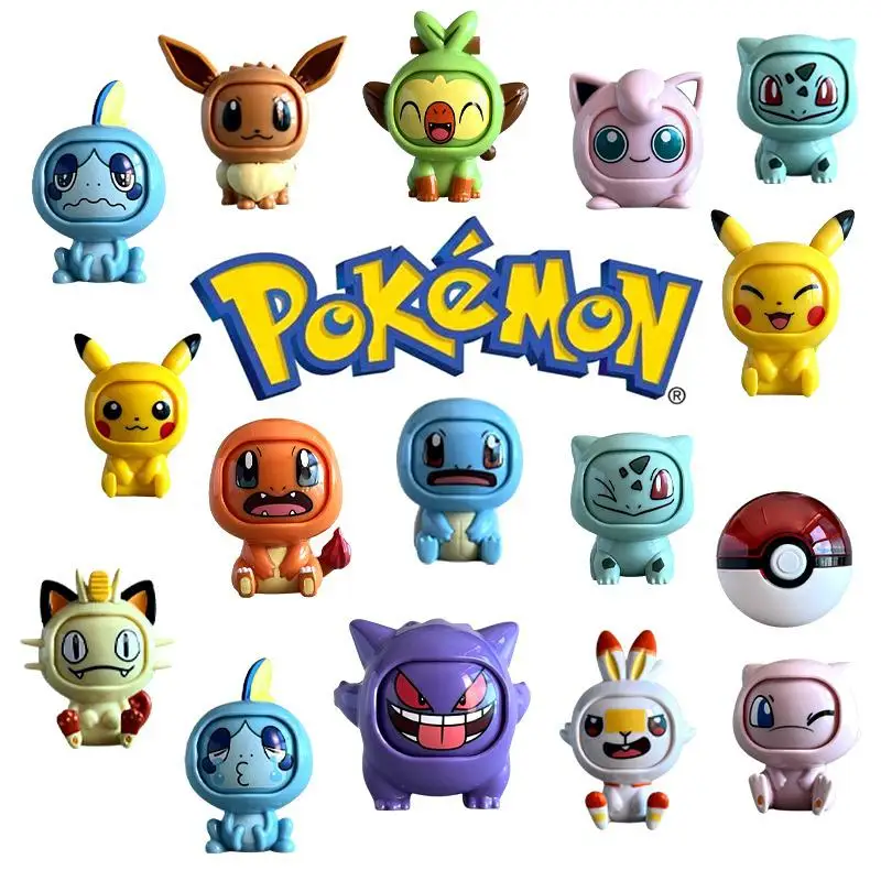 Набор покемонов игрушечная экшн-фигурка Eevee Gengar Mewtwo модель меняющая лицо кукла