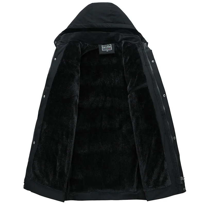 2022 Winter New Men's Hooded Mid-length Down Padded Jacket Casual Padded Jacket for Men