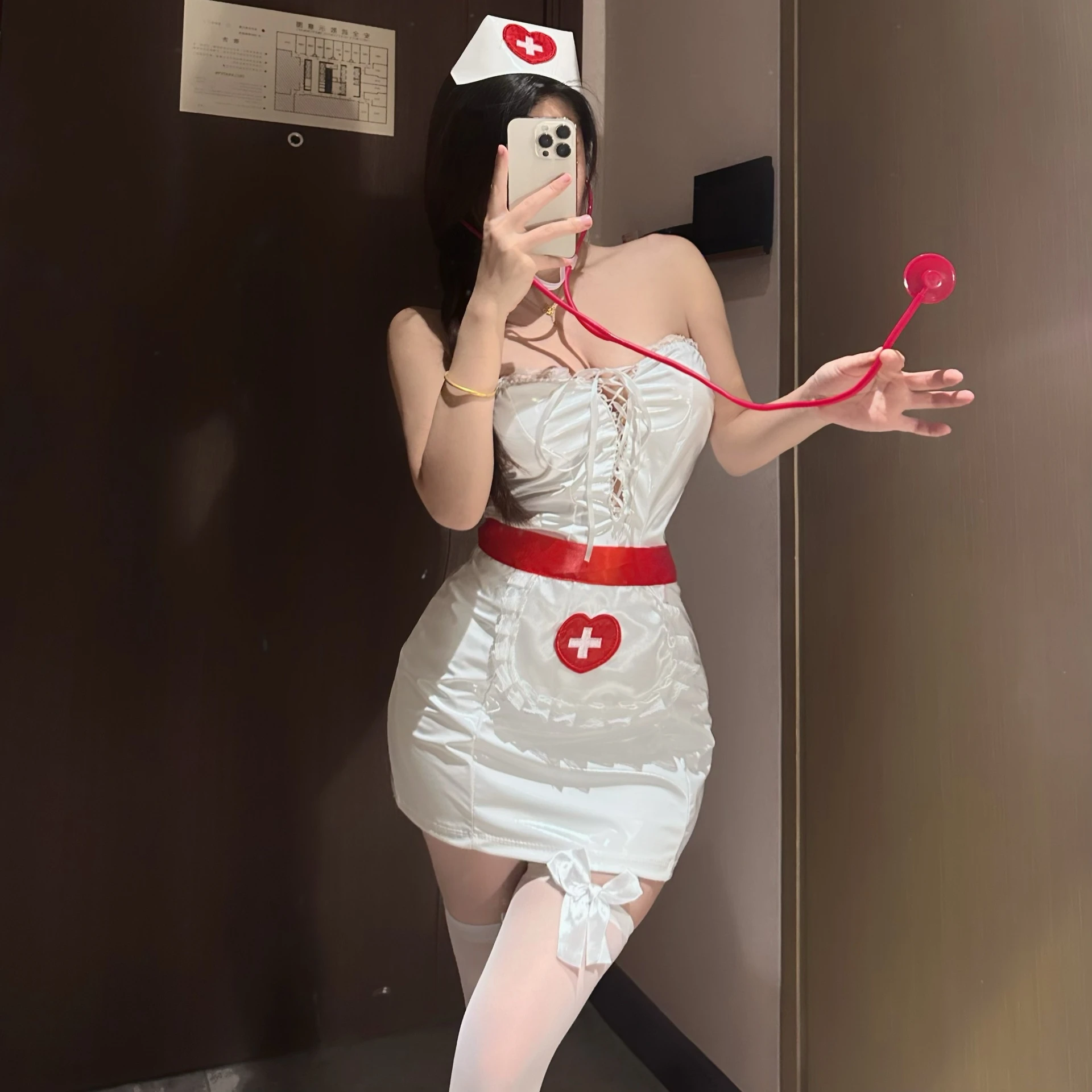Сексуальное нижнее белье сексуальное платье медсестры Чистое желание