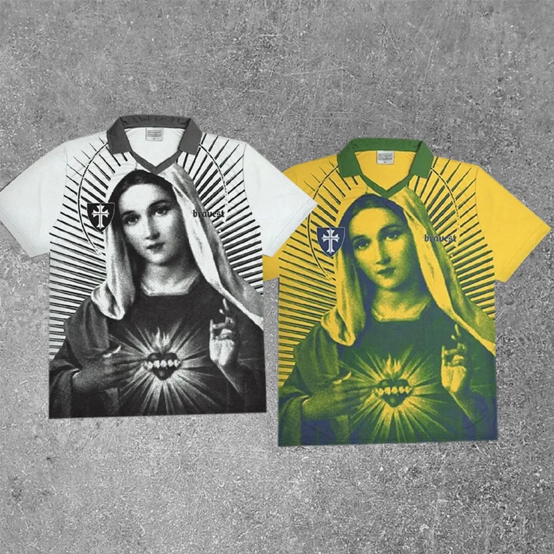 Футболка-поло в стиле Харадзюку