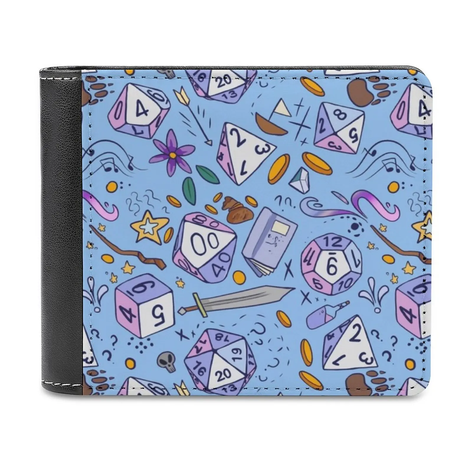 

Dnd Colors 2 Personalized Wallets Men High Quality Pu Leather For Wallets Luxury Men Gift Dnd And Dice Rpg Ttrpg Fantasy