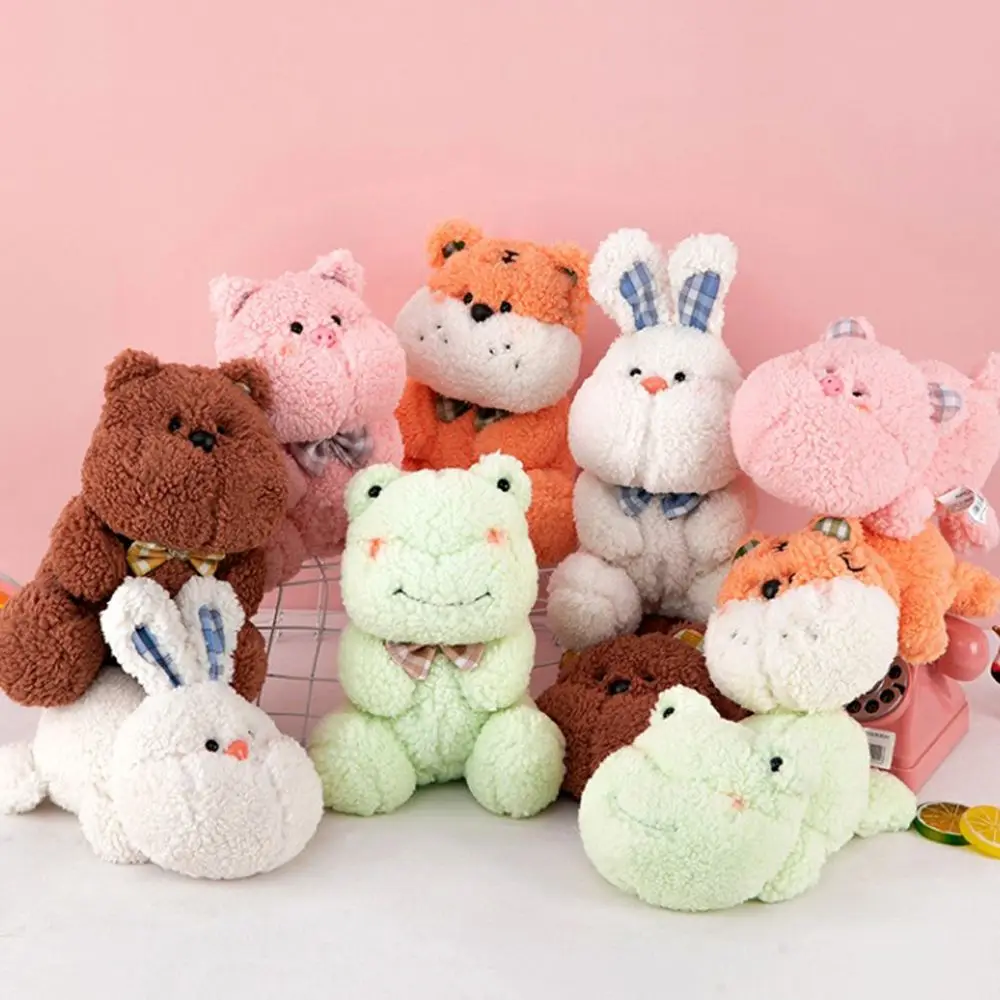 

23/33CM Children Comfortable Cartoon Tiger Pig Teddy Bear Rabbit Frog Animal Plush Doll Child Soft Pillow Bedroom Furnishings